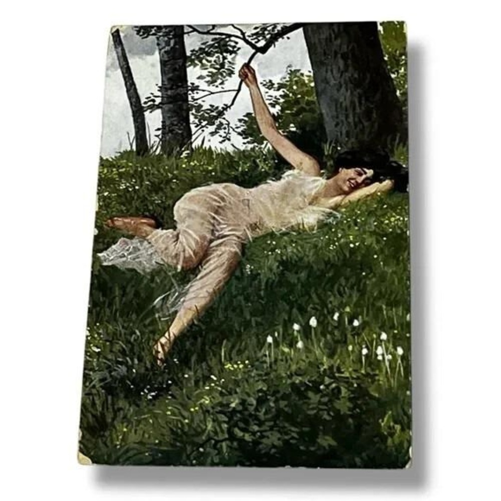 Postcard Nymphen Series 723 Sorglos Pretty Lady Divided Back Card C313